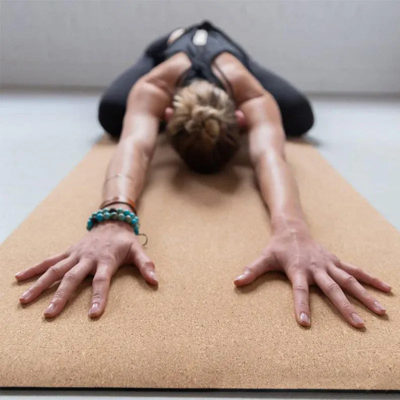 Tapis de Yoga en liège naturel antidérapant motif éléphant – Image 2