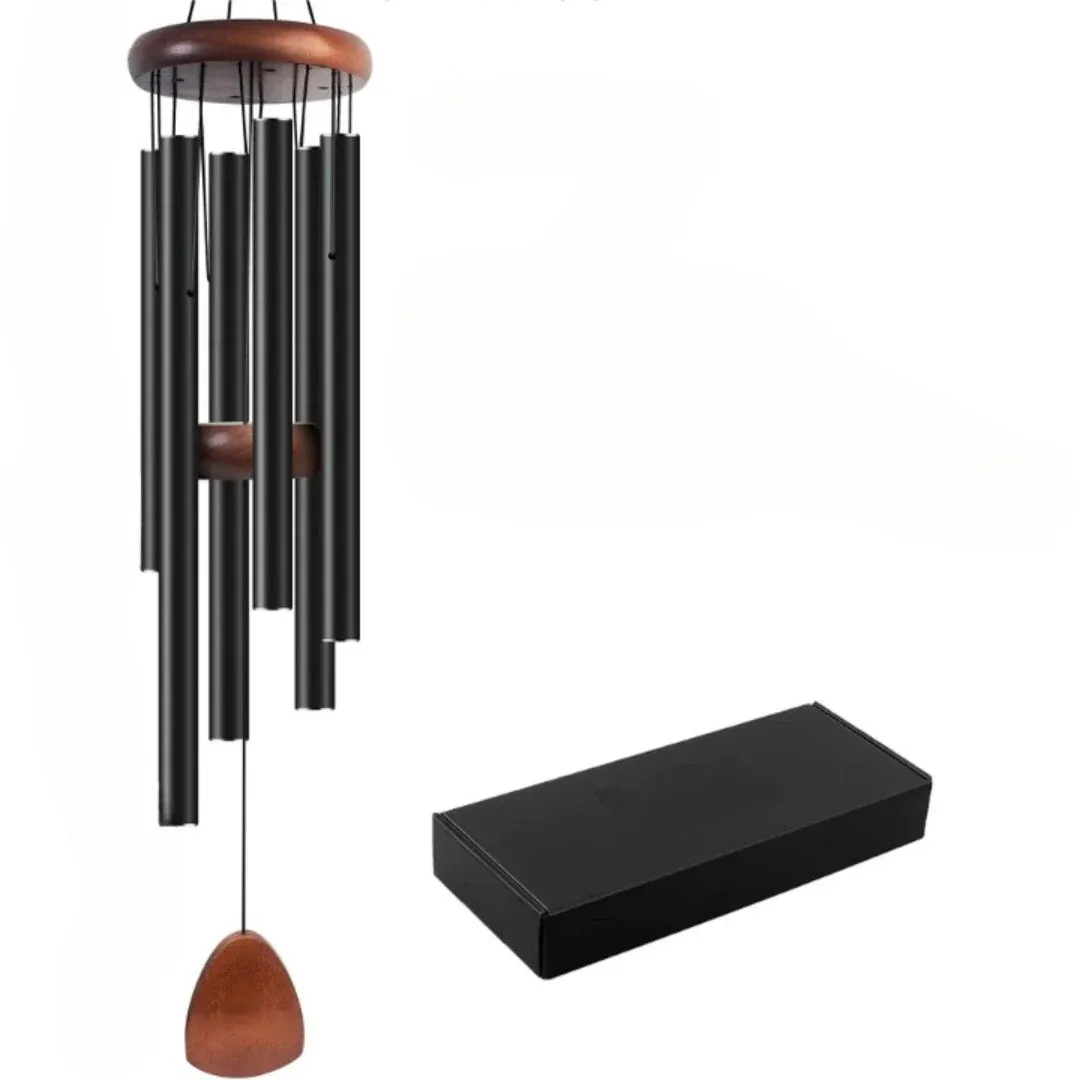 Carillon à vent noir à 6 tubes – Image 2