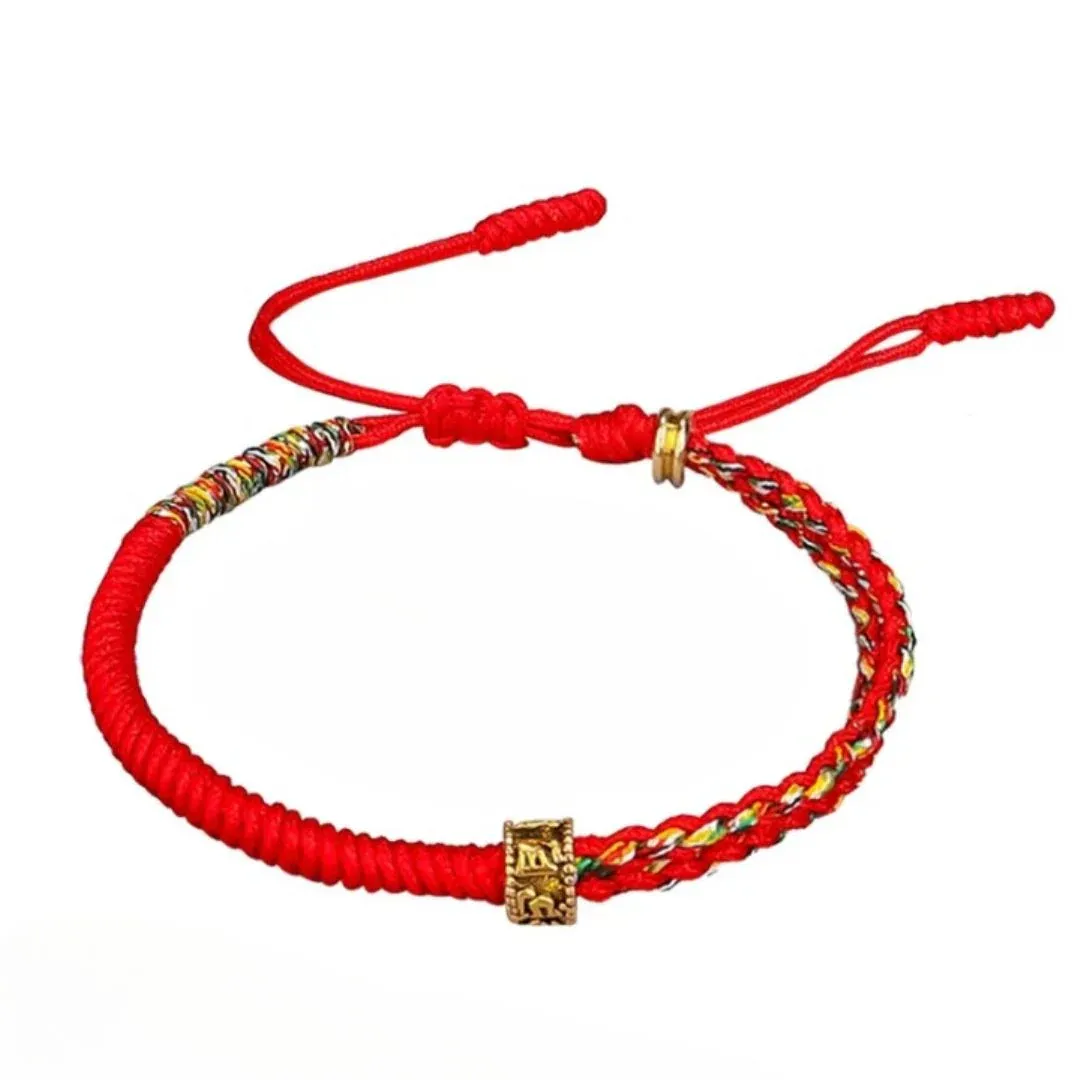 Bracelet rouge de style tibétain