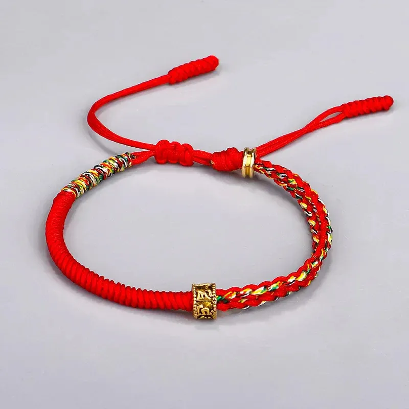 Bracelet rouge de style tibétain – Image 2