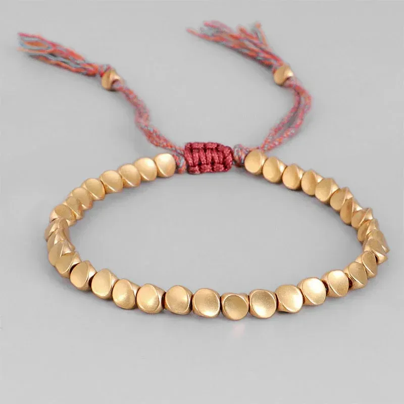 Bracelet tibétain en perles de cuivre