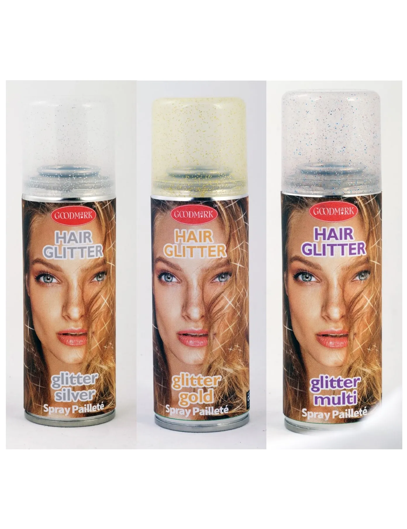 BOMBE CHEVEUX LAQUE A PAILLETTES – BLEU