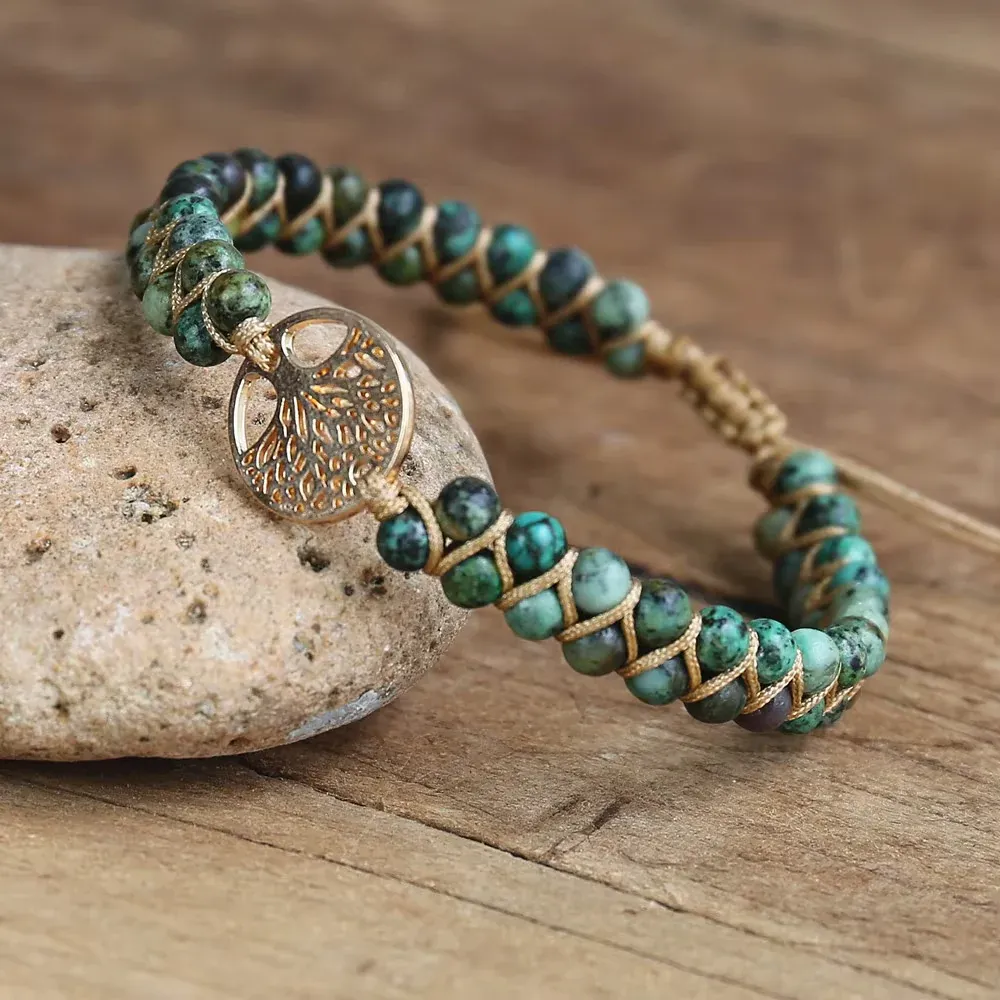 Bracelet Arbre de Vie en Perles de Jaspe – Force Terrestre et Stabilité – Image 2