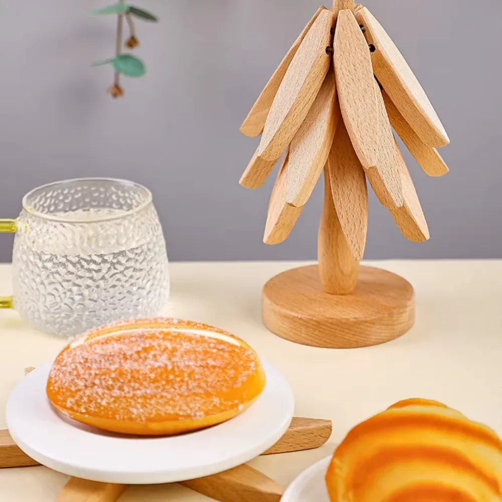 Lot de 3 Dessous de Verre Pliables en Bois – Pratiques et Élégants – Image 3
