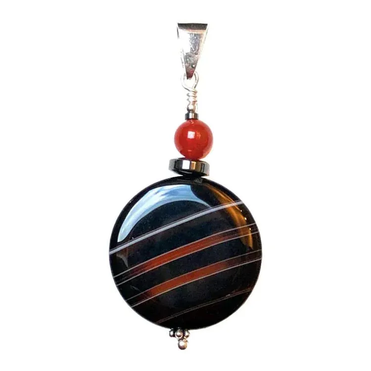 Pendentif en Agate et Argent