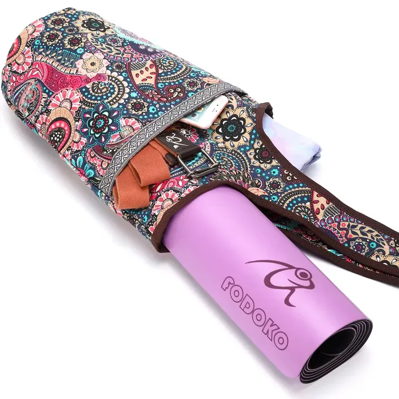Sac Yoga Multicolore à Imprimé Floral – Vibrant et Spacieux – Image 3